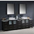 Fresca Torino 96" Espresso Modern Double Sink Bathroom Vanity with 3 Side Cabinets and Vessel Sinks, Dimensions of Vanity: 96" W x 18-1/8" D x 35-5/8" H