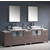 Fresca Torino 96" Gray Oak Modern Double Sink Bathroom Vanity with 3 Side Cabinets and Vessel Sinks, Dimensions of Vanity: 96" W x 18-1/8" D x 35-5/8" H