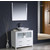 Fresca Torino 36" White Modern Bathroom Vanity with Vessel Sink, Dimensions of Vanity: 35-3/4" W x 18-1/8" D x 35-5/8" H