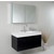 Fresca Mezzo 39" Black Modern Wall Mounted Bathroom Vanity with Medicine Cabinet, Dimensions of Vanity: 39" W x 18-5/8" D x 21-1/2" H