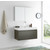 Fresca Mezzo 39" Gray Oak Modern Bathroom Vanity with Medicine Cabinet, Dimensions of Vanity: 39" W x 18-5/8" D x 21-1/2" H