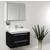 Fresca Medio 32" Black Modern Wall Mounted Bathroom Vanity with Medicine Cabinet, Dimensions of Vanity: 31-3/8" W x 18-3/4" D x 24" H
