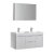 48" Glossy White Double Sink Angle Product View