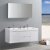 60" Glossy White Double Sink Vanity w/ Medicine Cabinet
