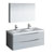 Glossy Gray Double Full Vanity Sets Product View