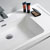 Glossy White Double Full Vanity Sets Edge Close Up