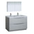  Glossy Gray Double Full Vanity Set Product View