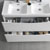  Glossy White Double Full Vanity Set Drawers Open Close Up