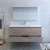 60" Rustic Natural Wood Double Full Vanity Set Drawers Open