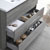 42" Glossy Ash Gray Full Vanity Sets Tiered Drawers