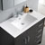 Right Dark Gray Oak Full Vanity Set Overhead View