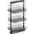 Vauth Sagel TAL Pantry Saphir 37-1/2"- 47-1/4" H Pullout with 3 Shelf for 18" Wide Cabinet Opening in Lava Finish