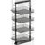 Vauth Sagel TAL Pantry Saphir 47-1/4" - 57" H Pullout with 4 Shelf for 24" Wide Cabinet Opening in Lava Finish