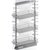 Vauth Sagel TAL Pantry Saphir 37-1/2"- 47-1/4" H Pullout with 3 Shelf for 15" Wide Cabinet Opening in Silver Pure Chrome Finish