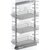 Vauth Sagel TAL Pantry Saphir 37-1/2"- 47-1/4" H Pullout with 3 Shelf for 18" Wide Cabinet Opening in Silver Pure Chrome Finish