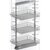 Vauth Sagel TAL Pantry Saphir 37-1/2"- 47-1/4" H Pullout with 3 Shelf for 21" Wide Cabinet Opening in Silver Pure Chrome Finish