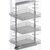 Vauth Sagel TAL Pantry Saphir 37-1/2"- 47-1/4" H Pullout with 3 Shelf for 24" Wide Cabinet Opening in Silver Pure Chrome Finish
