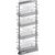 Vauth Sagel TAL Pantry Saphir 47-1/4" - 57" H Pullout with 4 Shelf for 12" Wide Cabinet Opening in Silver Pure Chrome Finish