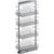 Vauth Sagel TAL Pantry Saphir 47-1/4" - 57" H Pullout with 4 Shelf for 15" Wide Cabinet Opening in Silver Pure Chrome Finish