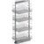 Vauth Sagel TAL Pantry Saphir 47-1/4" - 57" H Pullout with 4 Shelf for 18" Wide Cabinet Opening in Silver Pure Chrome Finish
