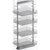 Vauth Sagel TAL Pantry Saphir 47-1/4" - 57" H Pullout with 4 Shelf for 21" Wide Cabinet Opening in Silver Pure Chrome Finish