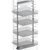 Vauth Sagel TAL Pantry Saphir 47-1/4" - 57" H Pullout with 4 Shelf for 24" Wide Cabinet Opening in Silver Pure Chrome Finish