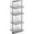 Vauth Sagel TAL Pantry Saphir 57" - 67" H Pullout with 4 Shelf for 21" Wide Cabinet Opening in Silver Pure Chrome Finish
