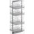 Vauth Sagel TAL Pantry Saphir 57" - 67" H Pullout with 4 Shelf for 24" Wide Cabinet Opening in Silver Pure Chrome Finish