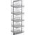 Vauth Sagel TAL Pantry Saphir 67" - 76-3/4" H Pullout with 5 Shelf for 24" Wide Cabinet Opening in Silver Pure Chrome Finish