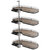 Vauth-Sagel Cornerstone Maxx 4 Tray Blind Corner Swing-Out Organizer, Scalea / Lava / Walnut / Right Angle View
