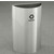 Open Top Half Round Recycling Receptacle with No Lid or Inner Liner