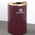 Single Purpose Half Round Recycling Receptacles with Hinged Lids for Mixed Recyclables
