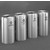 Glaro 4X RecyclePro Value Series Linear Modular 92 Gallon Capacity Connected Recycling Receptacle Stations, 15" Diameter Quadruple Unit (Bottle, Paper, Waste and Bottle) in Satin Aluminum Finish