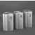 Glaro 3X RecyclePro Value Series Linear Modular 123 Gallon Capacity Connected Recycling Receptacle Stations, 20" Diameter Triple Unit (Bottle, Paper and Waste) in Satin Aluminum Finish