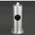 Glaro Floor Standing 10" Diameter Waste Bin with Disinfecting Wipe Dispenser Combo in Satin Aluminum