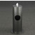 Glaro Floor Standing 10" Diameter Waste Bin with Disinfecting Wipe Dispenser Combo in Silver Vein