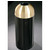 Glaro 8, 12 & 16 Gallon Mount Everest Open Dome Top Waste Receptacles with Satin Brass Covers