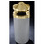 Glaro 12, 16 & 33 Gallon Canopy Top Wastemasters® with Built-In Cigarette Receptacles & Satin Brass Covers