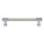 Hafele Cornerstone Series Tag Elite Traditional Cabinet Pull, Zinc, Winter Leather Handle with Matte Aluminum Base, Center to Center: 128mm (5-1/16'')