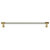 Hafele Cornerstone Series Tag Elite Traditional Cabinet Pull, Zinc, Winter Leather Handle with Matte Gold Base, Center to Center: 256mm (10-1/16'')