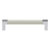 Hafele Cornerstone Series Tag Modern Decorative Cabinet Pull, Zinc, Winter Leather Handle with Matte Aluminum Base, Center to Center: 128mm (5-1/16'')