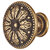 Hafele Deco Series Classic Collection Classic Cabinet Round Knob in Rustic Brass Finish Code: 129BR35, Brass, 1-1/4" Diameter x 13/16" D