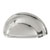 Hafele Amerock Collection Cup Pull, Polished Nickel, 87mm W x 41mm D x 25mm H, 76mm Center to Center