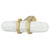 Hafele Amerock Carrione Collection Knob, White Marble/ Golden Champagne, 64mm W x 21mm D x 40mm H