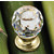 Hafele Astral Collection Crystal Knob in Polished Gold, 30mm W x 42mm D x 25mm Base Diameter