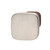 Hafele Melange Collection 3/4'' W Square Knob in Brushed Matt Nickel / Leather Chestnut, 22mm W x 24mm D x 22mm H