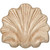 Hafele Wood Ornament, Onlay, Carved, Shell, 3-1/4'' W x 11/32'' D x 2-15/16'' H