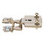 Hafele Aximat® 300 TM Institutional Hinge 240° Twin Overlay Arm with Expanding 5mm (3/16'') Dowels in Matt Nickel