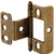 Hafele Full Wrap Non-Mortise Decorative Butt Hinge with Ball Finial in Antique Brass, Overall Height: 63mm (2-1/2'')
