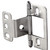 Hafele Partial Wrap Non-Mortise Decorative Butt Hinge with Ball Finial in Chrome Plated, Overall Height: 63mm (2-1/2'')